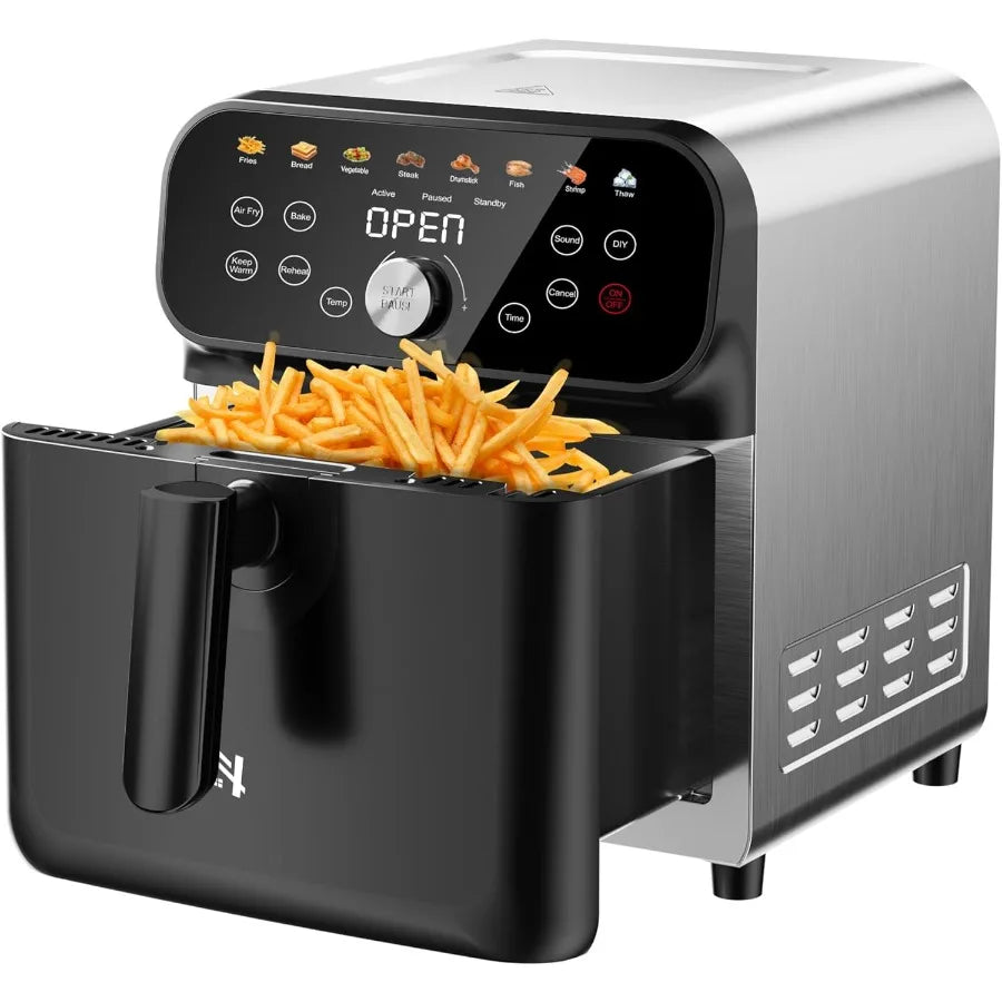 6.2QT Air Fryer Oven with LED Digital Touchscreen for Home Kitchen Use 12 Preset Cooking Functions Including Air Frying Baking