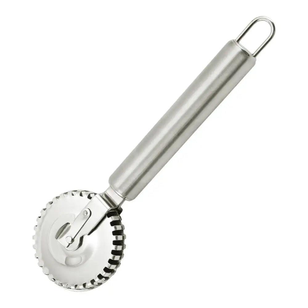 Kitchen Dough Cutting Tool Dumpling Cutter Wheel Stainless Steel Pastry Wheel Non-Corrosive Kitchen Cutter Delicate Fluted Edge