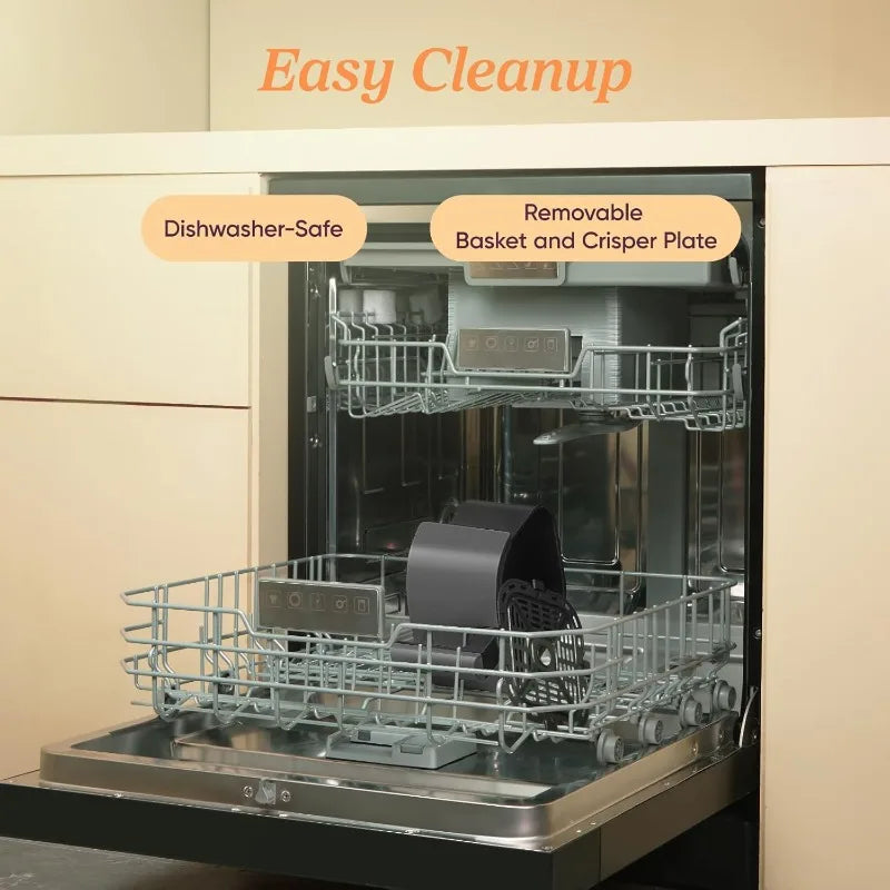 2.1QT Mini Air Fryer, 4-in-1 for 97% Less Oil Cooking & 30 App Recipes