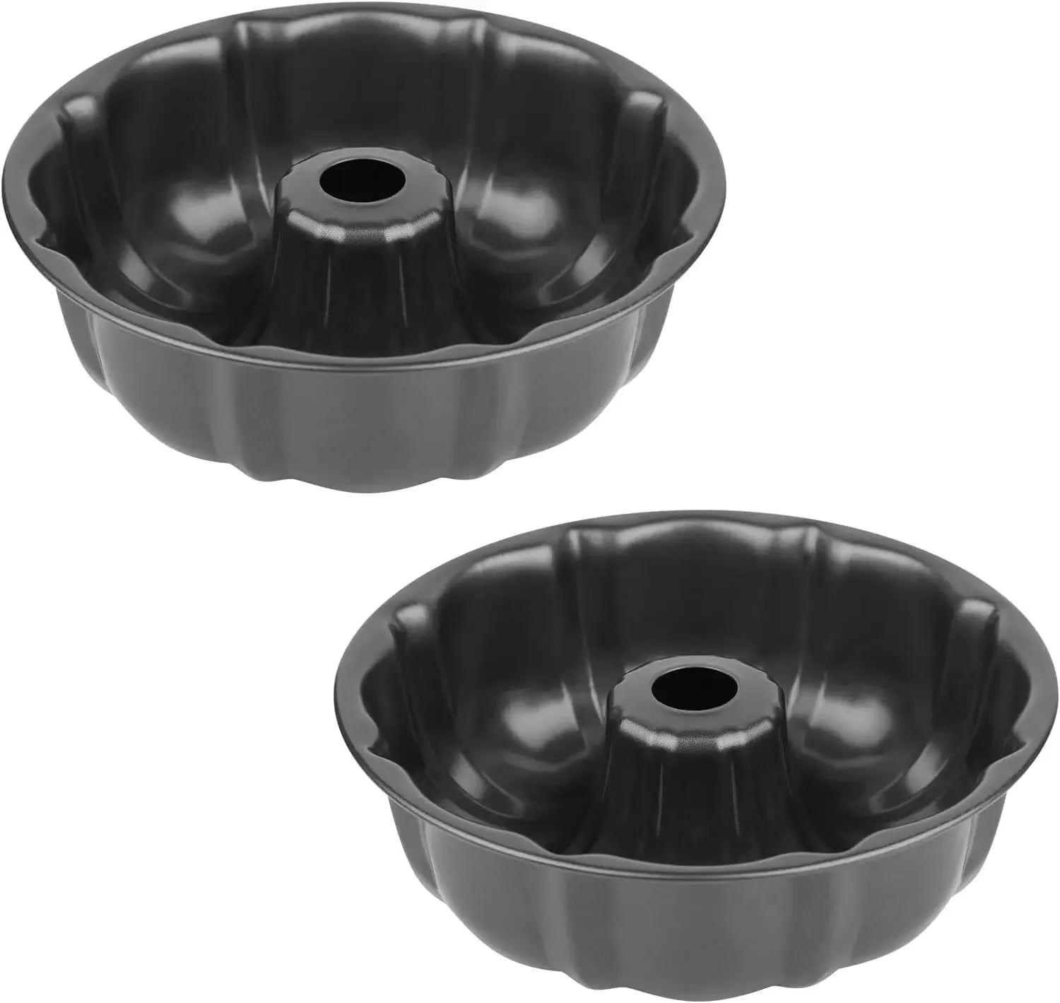 9.5" Non-stick Cake Pan, Heavy Duty Carbon Steel Fluted Tube Round Baking Pan,Buntz Pound Cake Pan Mold,Tube Bakeware