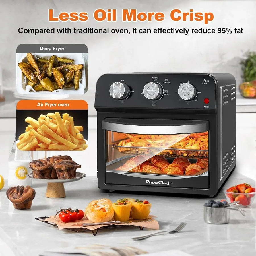 13 Quart 4 Slices Air Fryer Convection Toaster Oven with 1500W Power Multifunctional Kitchen Appliance for Air Frying Grilling